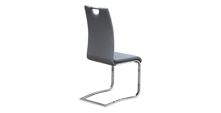 Chaises x2 design SOFI coloris gris pour votre salle à manger - Lot de 2
