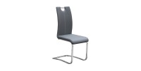 Chaises x2 design SOFI coloris gris pour votre salle à manger - Lot de 2