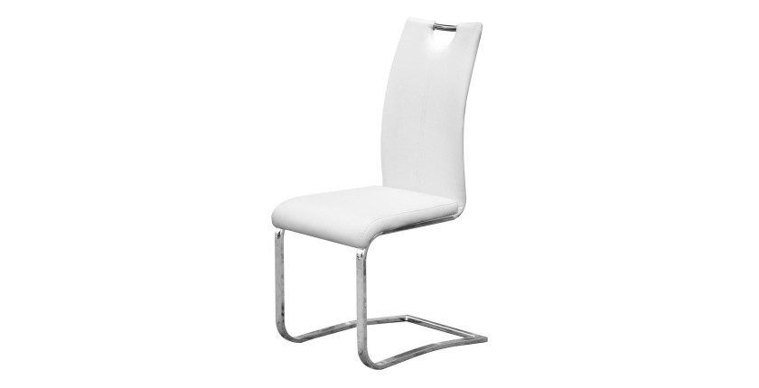 Chaises x2 design SOFI coloris blanc pour votre salle à manger - Lot de 2