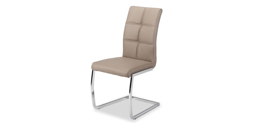 Chaises (x2) design EVY coloris Cappuccino pour votre salle à manger. (lot de 2)