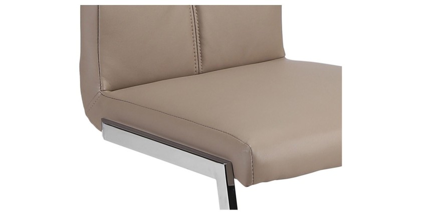 Chaises (x2) design EVY coloris Cappuccino pour votre salle à manger. (lot de 2)
