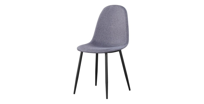 Chaise design BOYLD coloris Gris, pieds couleur noir pour votre salle à manger.