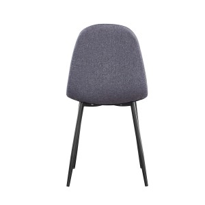 Chaise design BOYLD coloris Gris, pieds couleur noir pour votre salle à manger.