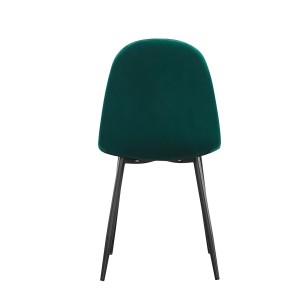 Chaise design BOYLD coloris Vert, pieds couleur noir pour votre salle à manger.