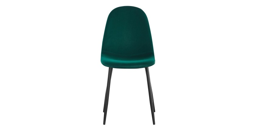Chaise design BOYLD coloris Vert, pieds couleur noir pour votre salle à manger.