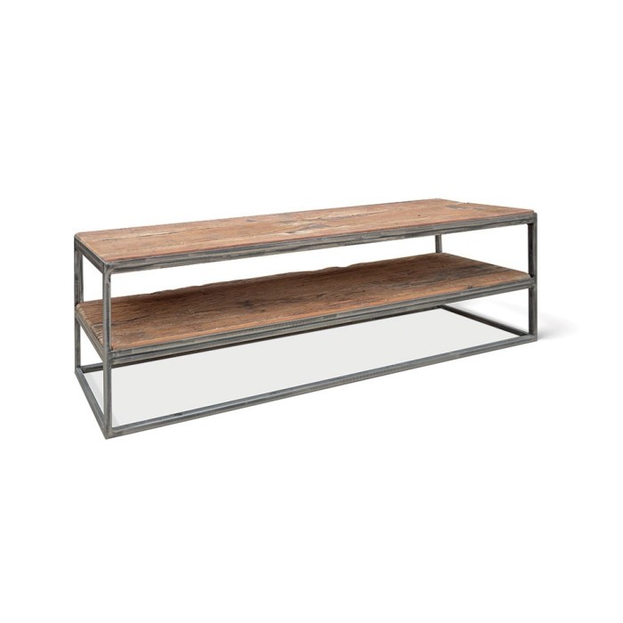 Meuble TV GOA en bois massif. Meuble style industriel