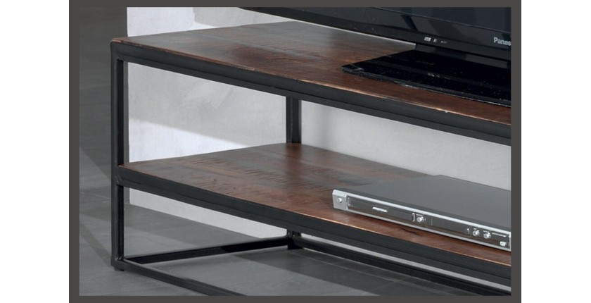 Meuble TV GOA en bois massif. Meuble style industriel