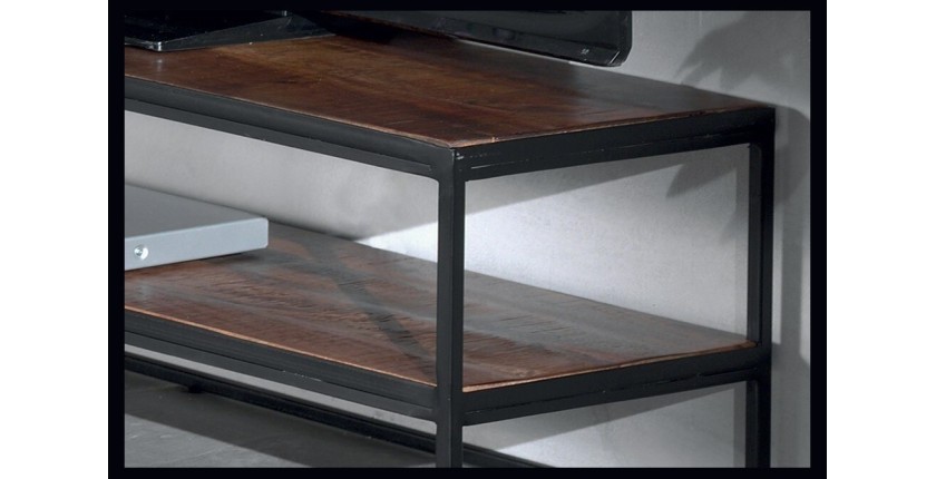 Meuble TV GOA en bois massif. Meuble style industriel