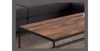 Table Basse rectangulaire GOA en bois massif. Meuble style industriel