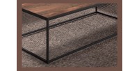 Table Basse rectangulaire GOA en bois massif. Meuble style industriel