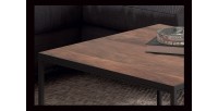 Table Basse carré GOA en bois massif 60x60cm. Meuble style industriel