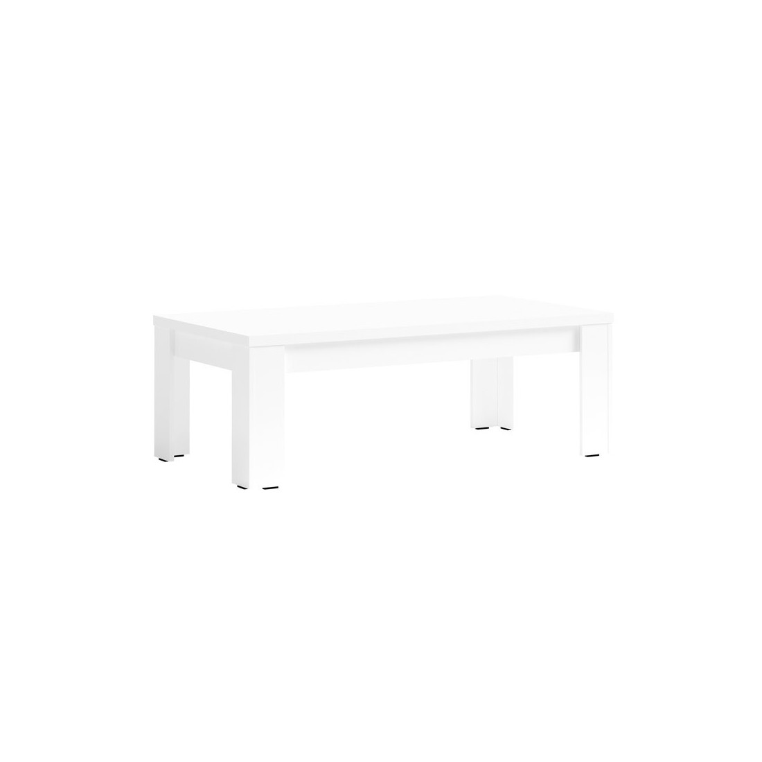 Table basse collection FABIO. Meuble type Design coloris blanc. Effet ultra tendance pour votre salon.