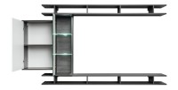 Ensemble meuble TV mural TONY design couleur gris anthracite. Meuble de salon suspendu