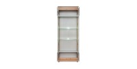 Vitrine, bibliothèque, vaisselier MUNICH modèle haut + LED. Meuble design idéal pour votre salle à manger