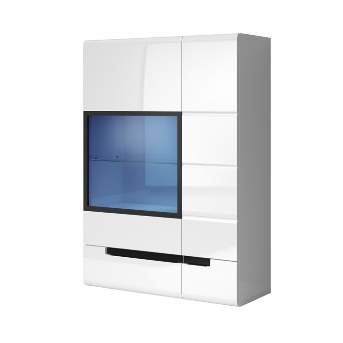 Bibliothèque, vitrine, vaisselier + LED collection LUCIA. Modèle XL. Meuble design.