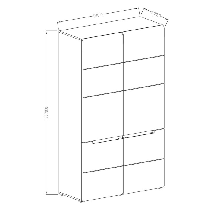 Armoire de rangement  collection LUCIA. Meuble design idéal pour votre salle à manger.