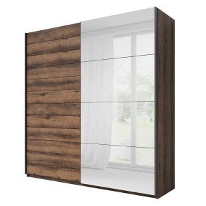 Armoire design 2 portes 180cm couleur chêne foncé. Collection EOS