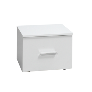 Table de chevets, collection PANAREA. Lot de deux tables de nuit coloris blanc.