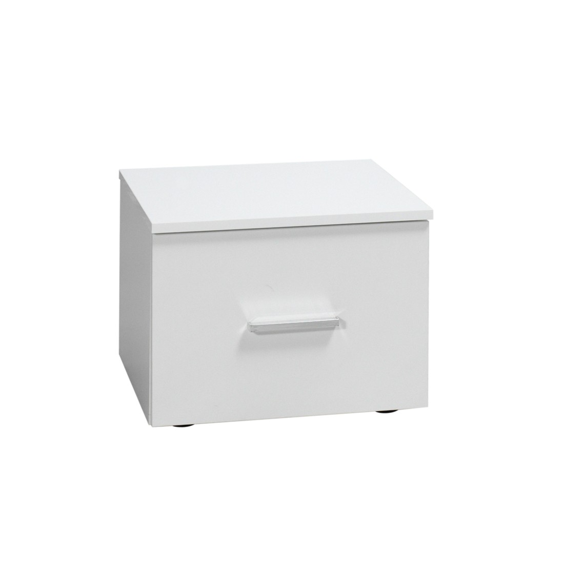 Table de chevets, collection PANAREA. Lot de deux tables de nuit coloris blanc.