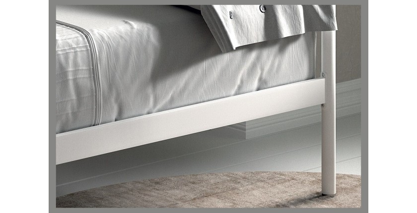Lit banquette blanc SOBLA 90x200 - Style contemporain