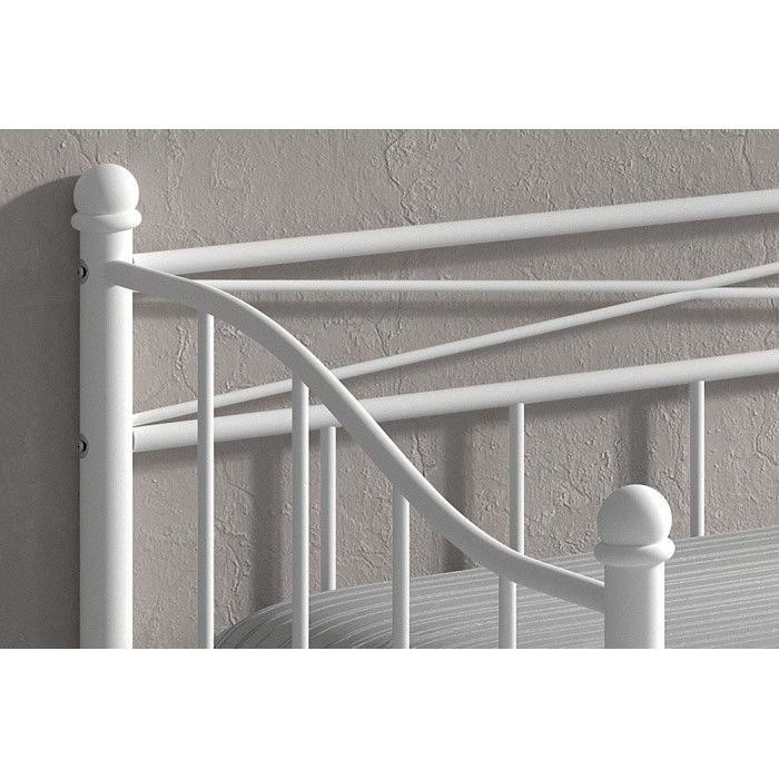 Lit banquette blanc SOBLA 90x200 - Style contemporain