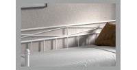 Lit banquette blanc SOBLA 90x200 - Style contemporain