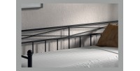 Lit banquette noir SOBLA 90x200 - Style contemporain