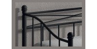 Lit banquette noir SOBLA 90x200 - Style contemporain