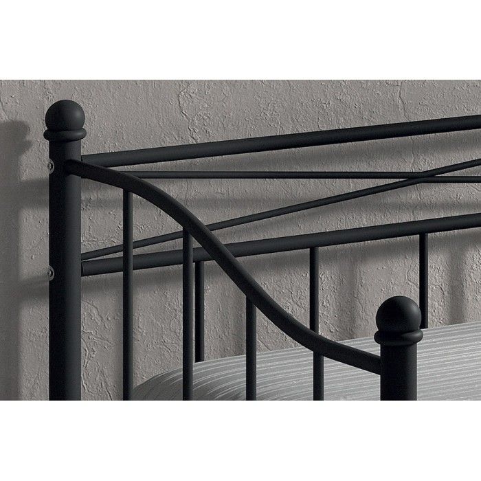 Lit banquette noir SOBLA 90x200 - Style contemporain