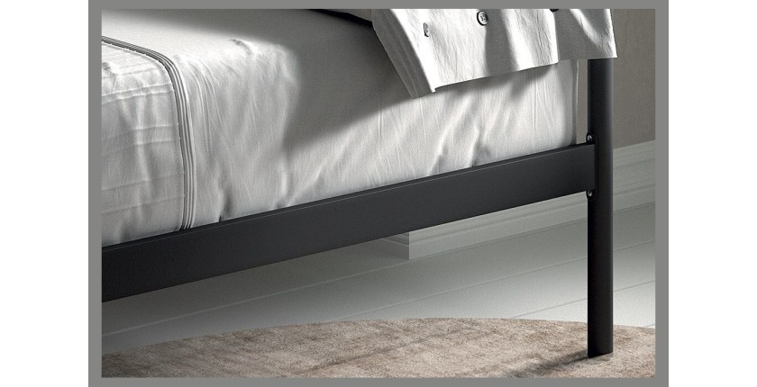 Lit banquette noir SOBLA 90x200 - Style contemporain