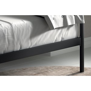 Lit banquette noir SOBLA 90x200 - Style contemporain