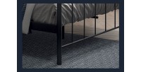 Lit 2 places métal noir 160x200 SENCHA style contemporain.