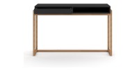 Bureau GEILO style scandinave avec tiroir et niche. Coloris noir et hêtre
