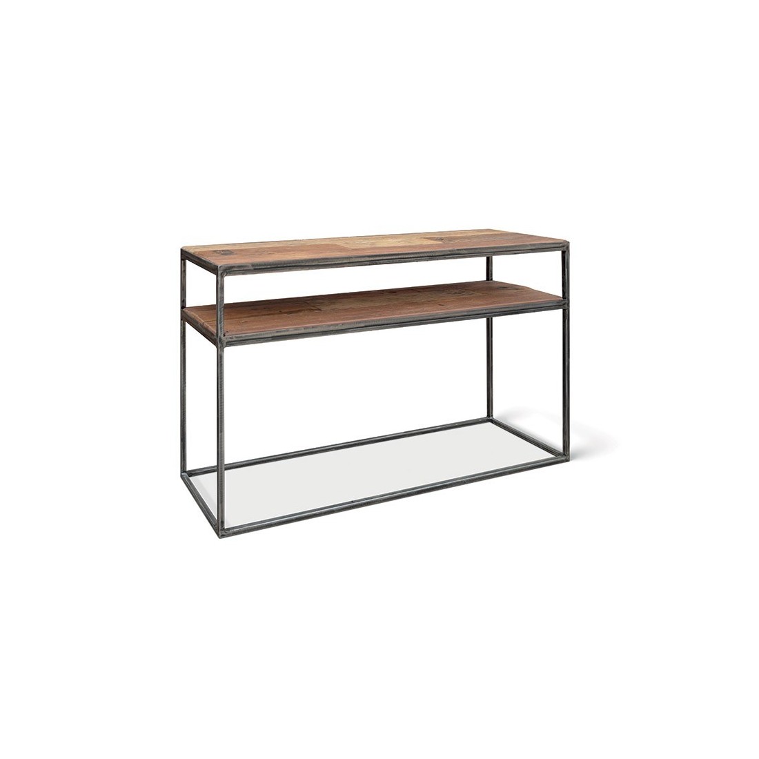 Console salon GOA en bois massif. Meuble style industriel