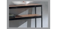 Console salon GOA en bois massif. Meuble style industriel