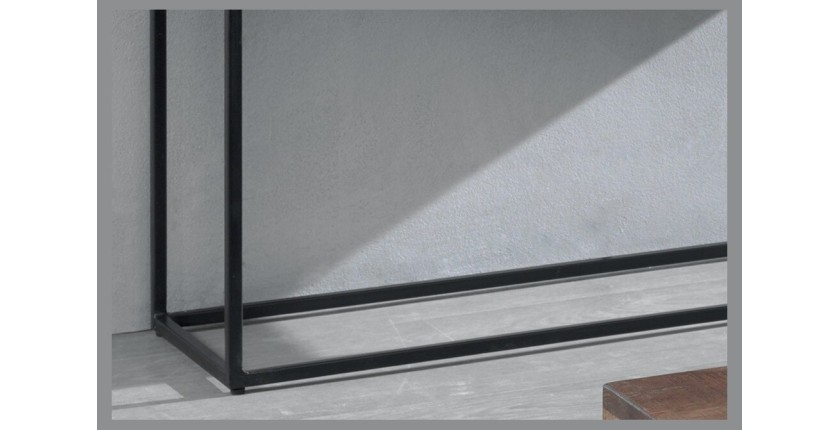 Console salon GOA en bois massif. Meuble style industriel