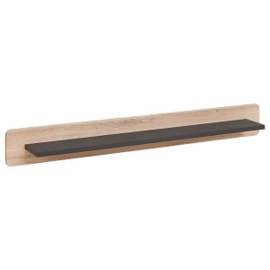 Étagère murale design OASIS, 160 cm, design et moderne, coloris gris anthracite et chêne