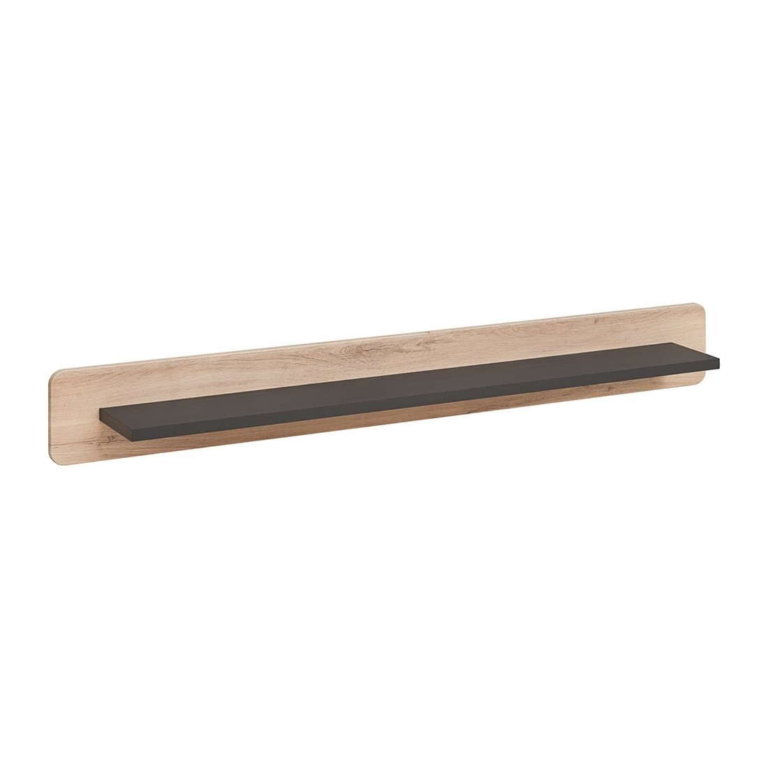 Étagère murale design OASIS, 160 cm, design et moderne, coloris gris anthracite et chêne