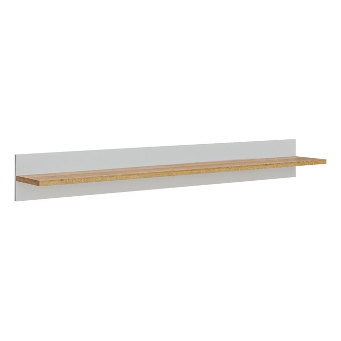 Étagère murale design CORDOBA, 160 cm, design et moderne, coloris gris clair et chêne