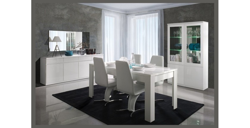 Grand miroir FABIO BLANC. Accessoire idéal pour votre salon ou salle à manger