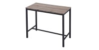 Table de bar BASTILLE - 120x60x95cm - Bois & Mat noir