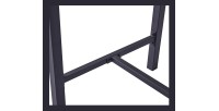 Table de bar BASTILLE - 120x60x95cm - Bois & Mat noir