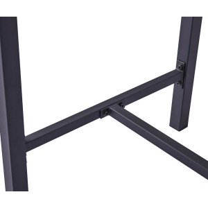Table de bar BASTILLE - 120x60x95cm - Bois & Mat noir