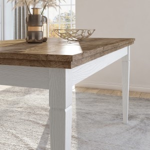 Ensemble de 4 meubles pour salle à manger coloris frêne blanc et chêne. Collection ASSIA