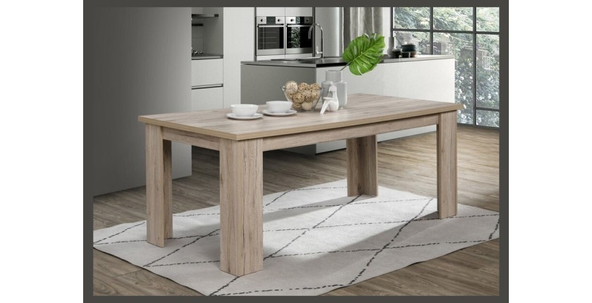 Table 190 x 90 Collection VERMONT. Coloris bois - Style rustique.