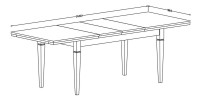 Table extensible jusqu'à 240cm pour salle à manger Collection ASSIA. Coloris frêne blanc et chêne