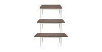 Table extensible jusqu'à 240cm pour salle à manger Collection ASSIA. Coloris frêne blanc et chêne