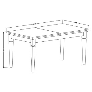 Table extensible jusqu'à 240cm pour salle à manger Collection ASSIA. Coloris vert et chêne