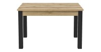 Table 6 personnes pour  pour salle à manger Collection DARWIN. Plateau chêne clair. Pieds noirs