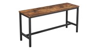 Lot de 2 bancs style industriel collection TAMPA structure en métal et assise en bois.